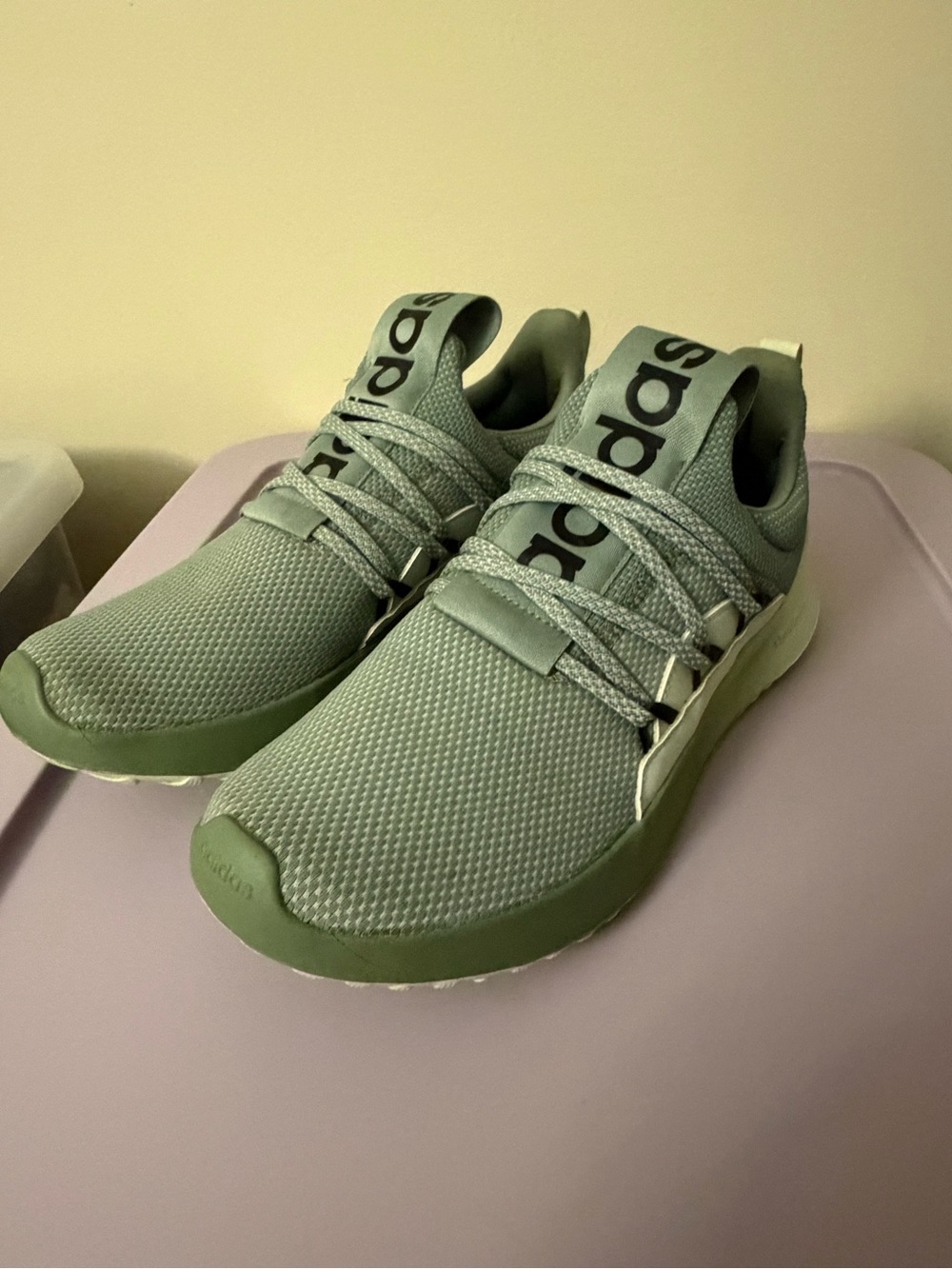 adidas Men’s Sage Green Mesh Casual Sneakers